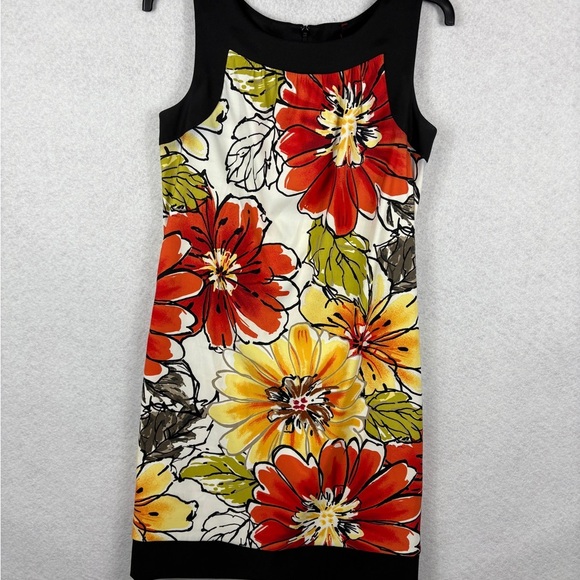 AB Studio Sleeveless Floral Dress Size 6 - Picture 2 of 6
